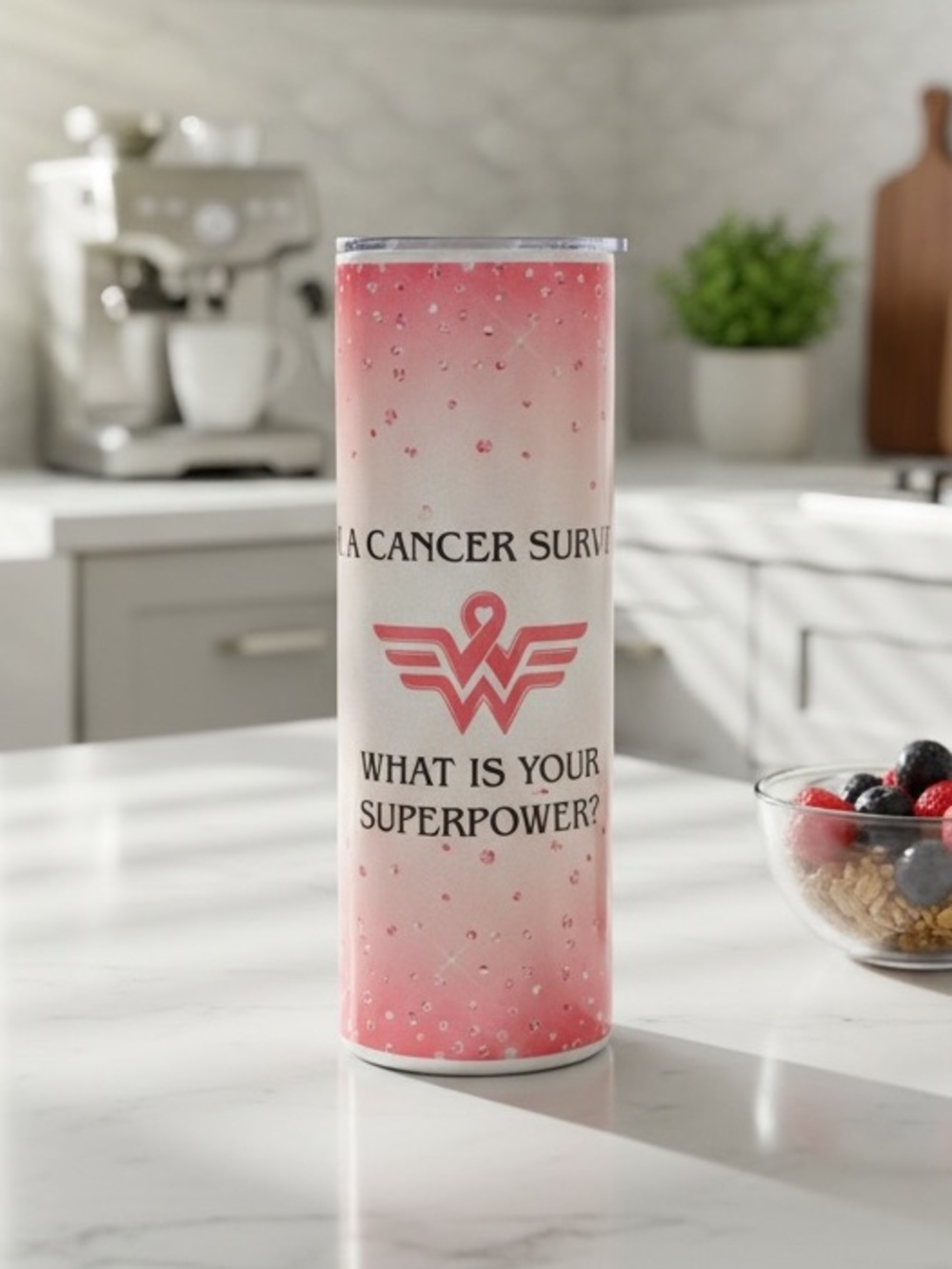 Cancer Survivor 20 oz Tumbler - Picture 1 of 3